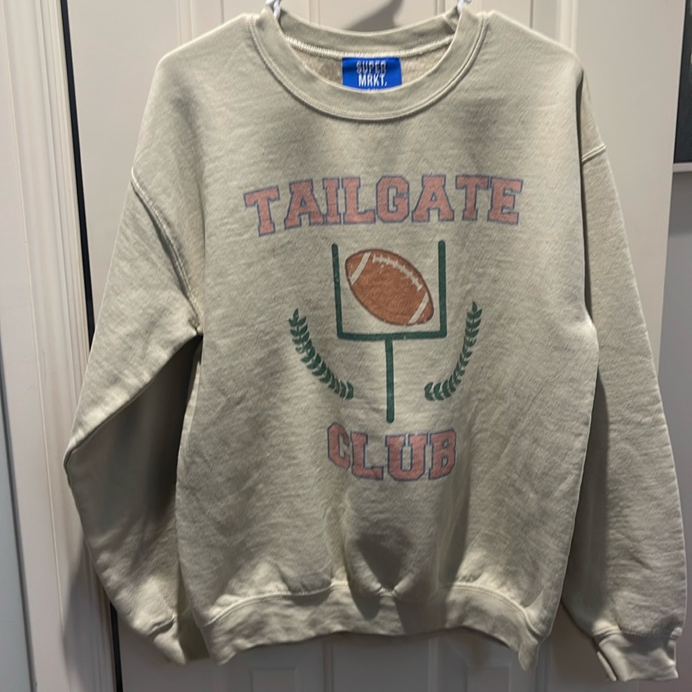Super Mrkt TAILGATE CLUB sweatshirt! Fall is almost upon us!  Football season!🏈